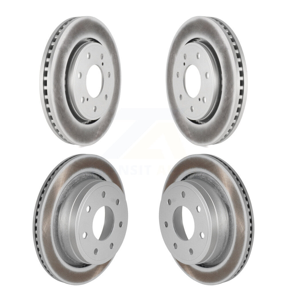 Coat Disc Brake Rotors Front Rear Kit For 2012-2014 Ford F-150 With 7 Lug Wheels
