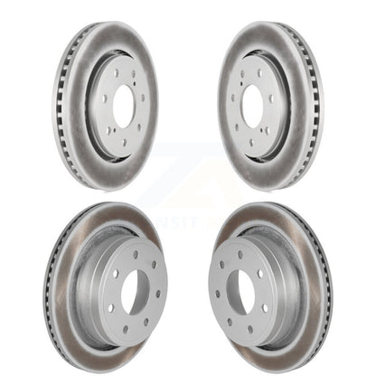 Coat Disc Brake Rotors Front Rear Kit For 2012-2014 Ford F-150 With 7 Lug Wheels