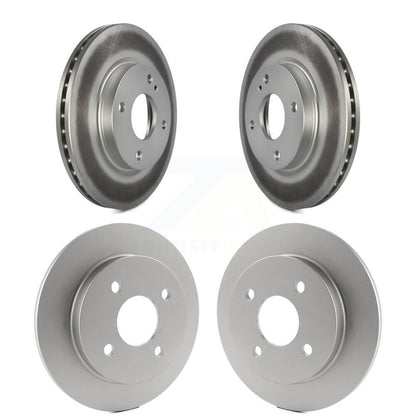 Coated Disc Brake Rotors Front Rear Kit For Ford Fiesta