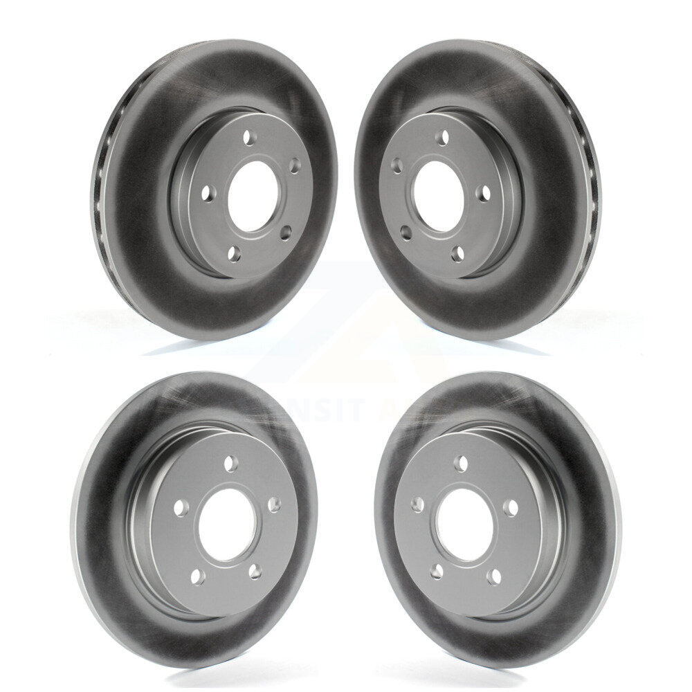 Coated Disc Brake Rotors Front Rear Kit For Ford Focus