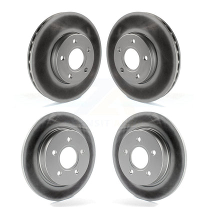 Coated Disc Brake Rotors Front Rear Kit For Ford Focus
