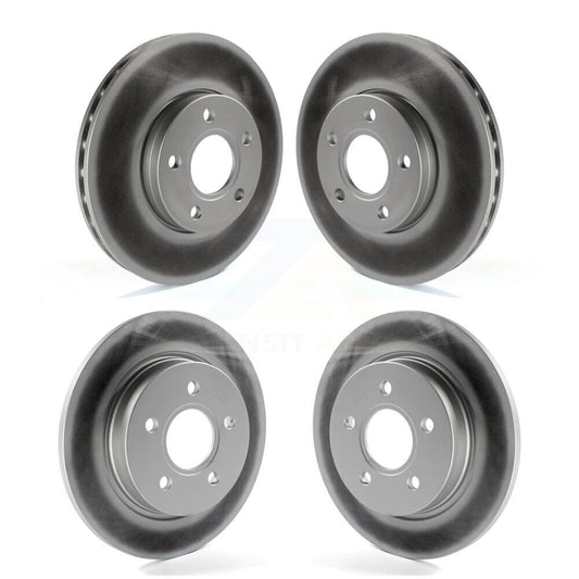 Coated Disc Brake Rotors Front Rear Kit For Ford Focus