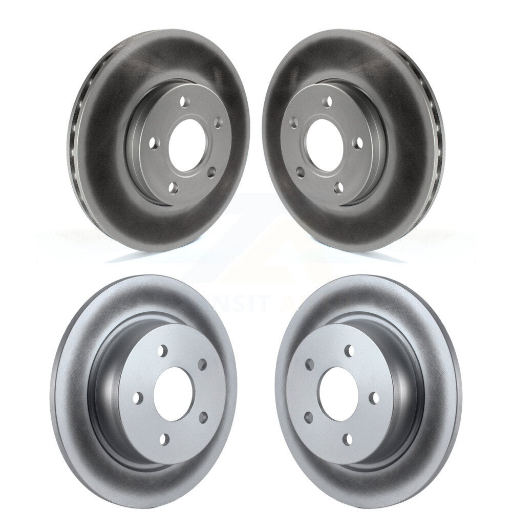 Coated Disc Brake Rotors Front Rear Kit For Ford C-Max