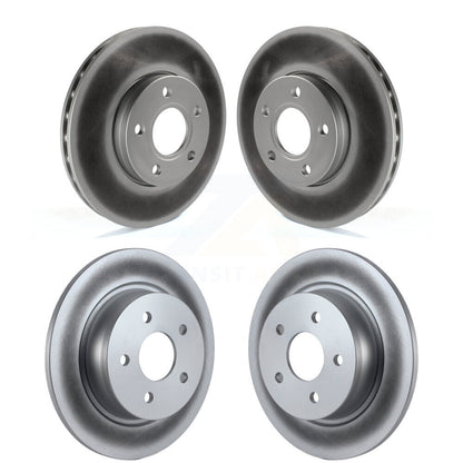 Coated Disc Brake Rotors Front Rear Kit For Ford C-Max