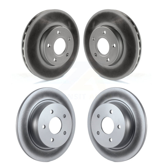 Coated Disc Brake Rotors Front Rear Kit For Ford C-Max