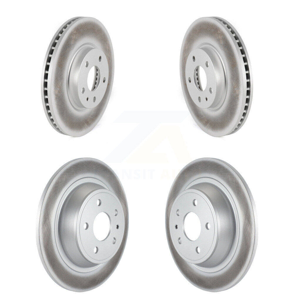 Coated Disc Brake Rotors Front Rear Kit For Ford Fusion Lincoln MKZ
