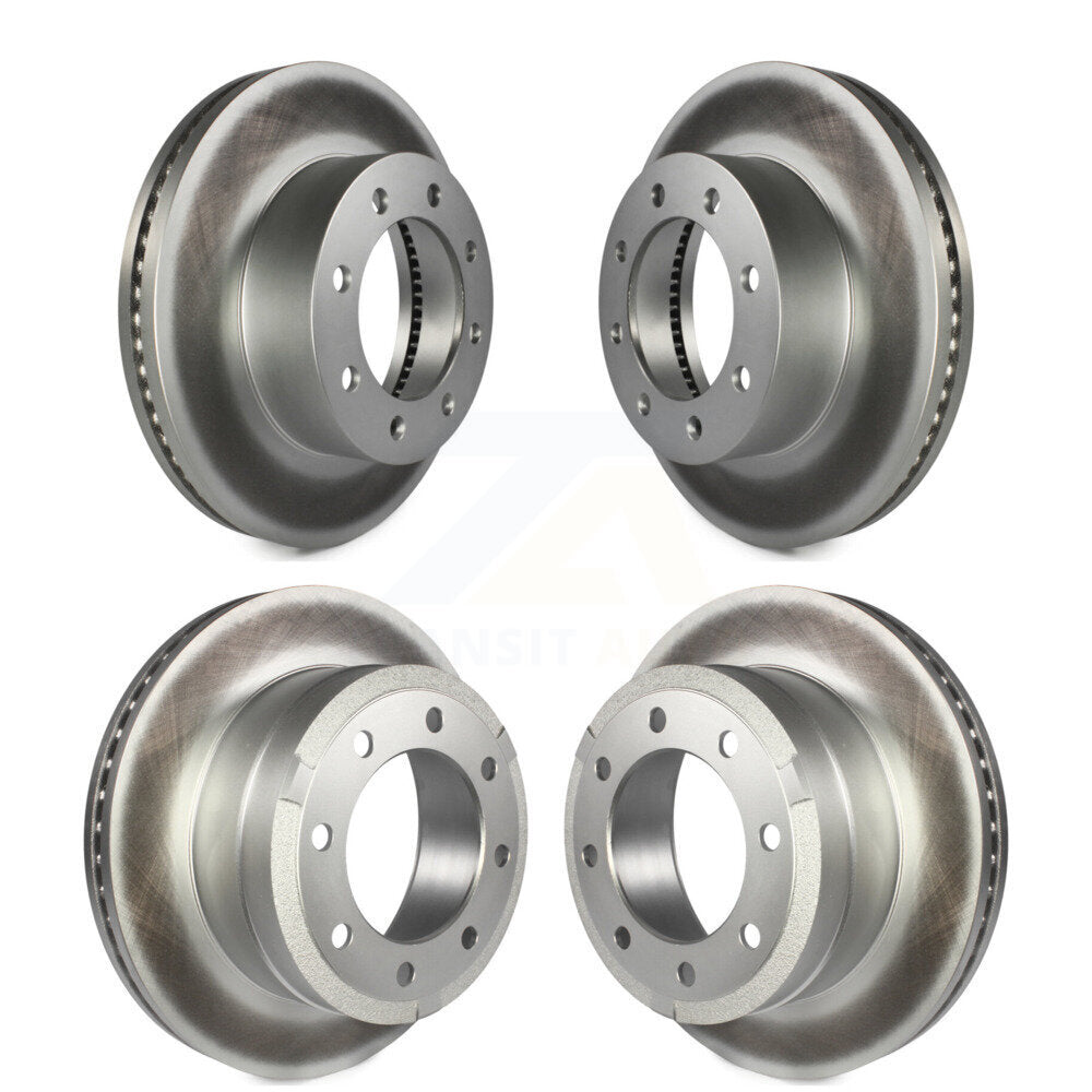 Coated Disc Brake Rotors Front Rear Kit For Ford F-250 Super Duty F-350 4WD