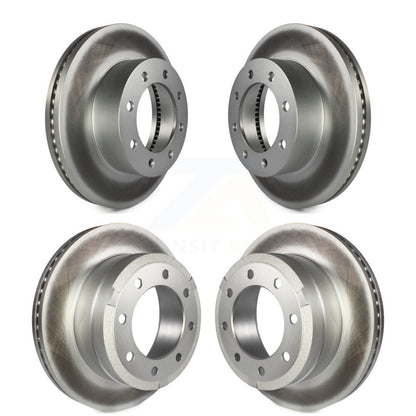 Coated Disc Brake Rotors Front Rear Kit For Ford F-250 Super Duty F-350 4WD