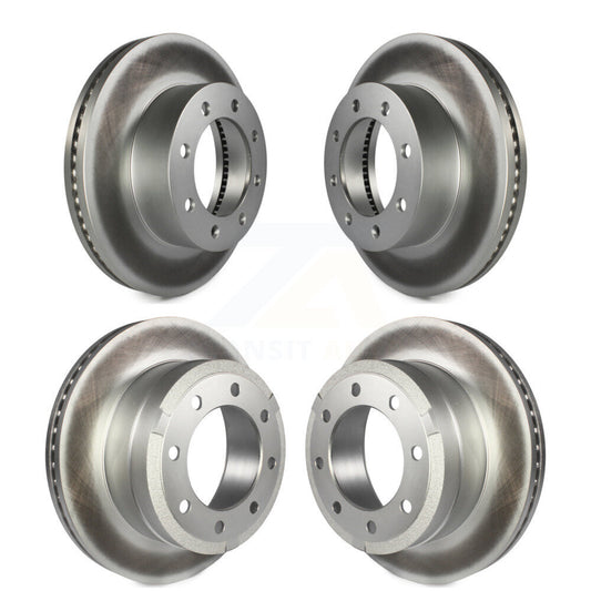 Coated Disc Brake Rotors Front Rear Kit For Ford F-250 Super Duty F-350 4WD