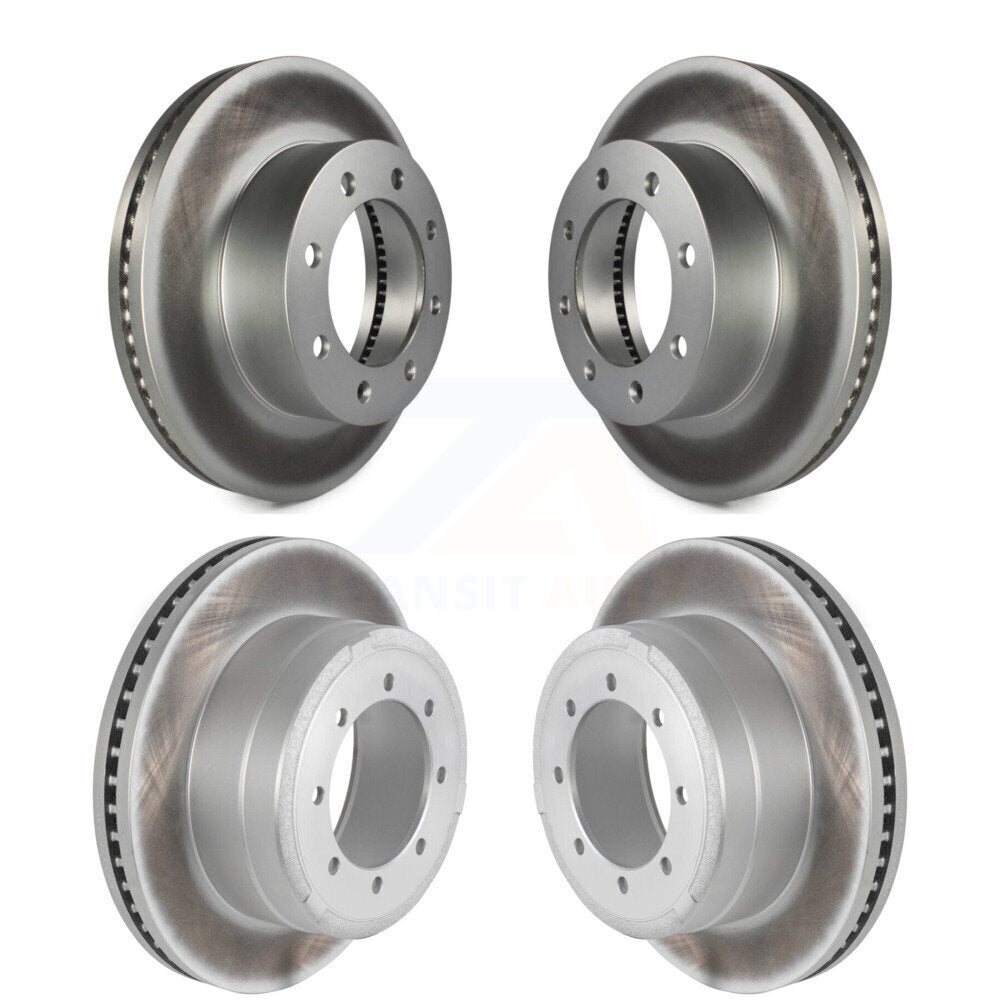 Coated Disc Brake Rotors Front Rear Kit For Ford F-350 Super Duty F-250 F-450