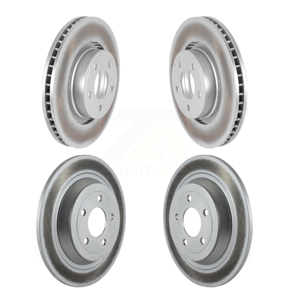 Coated Disc Brake Rotors Front Rear Kit For 2015-2017 Ford Mustang V6 with 3.7L