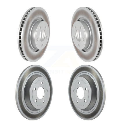 Coated Disc Brake Rotors Front Rear Kit For 2015-2017 Ford Mustang V6 with 3.7L