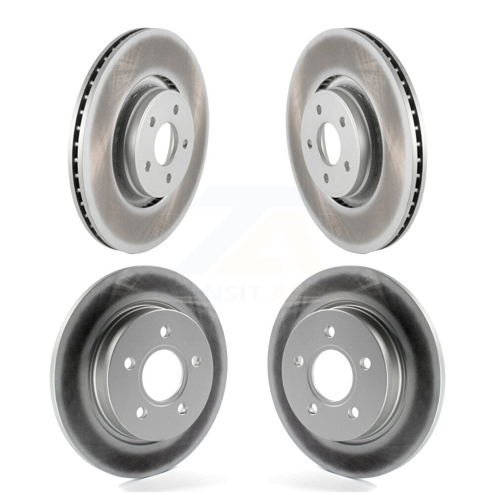 Coated Brake Rotor Front Rear Kit For 13-18 Ford Focus With 335mm Diameter