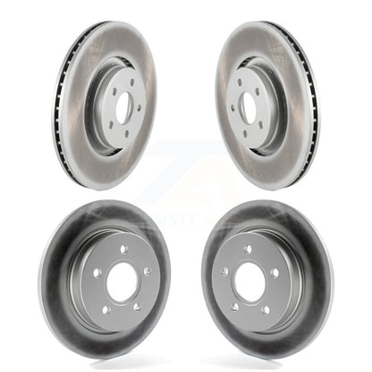 Coated Brake Rotor Front Rear Kit For 13-18 Ford Focus With 335mm Diameter