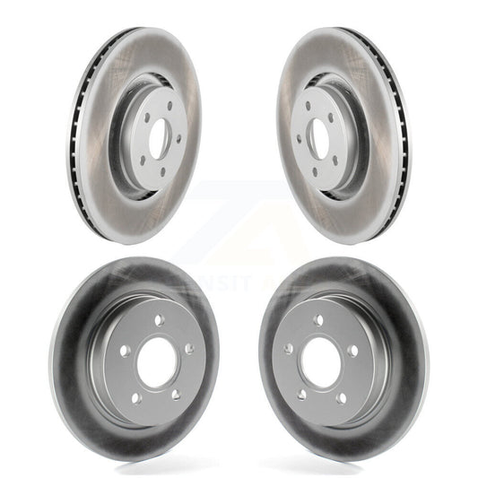Coated Brake Rotor Front Rear Kit For 13-18 Ford Focus With 335mm Diameter