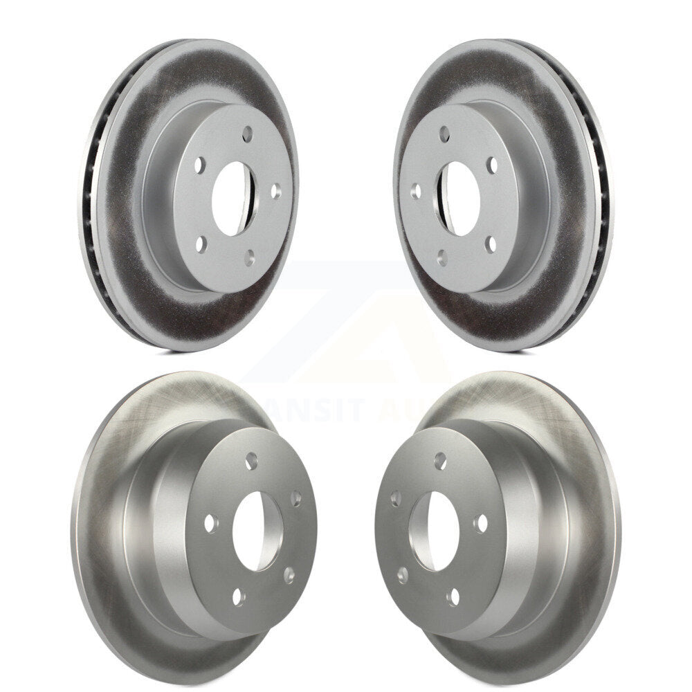 Coated Disc Brake Rotors Front Rear Kit For 1999-2004 Jeep Grand Cherokee