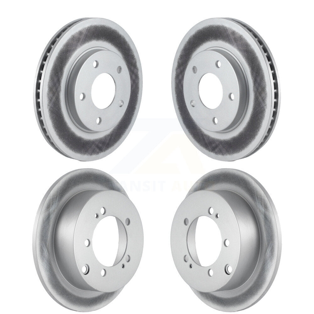 Coated Brake Rotor Front Rear Kit For Chrysler Sebring Mitsubishi Lancer Eclipse