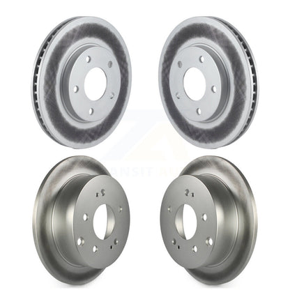 Coated Disc Brake Rotors Front Rear Kit For Mitsubishi Galant