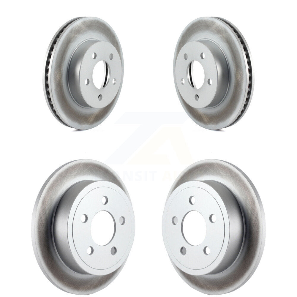 Coated Disc Brake Rotors Front Rear Kit For 2003-2007 Jeep Liberty