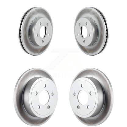 Coated Disc Brake Rotors Front Rear Kit For 2003-2007 Jeep Liberty