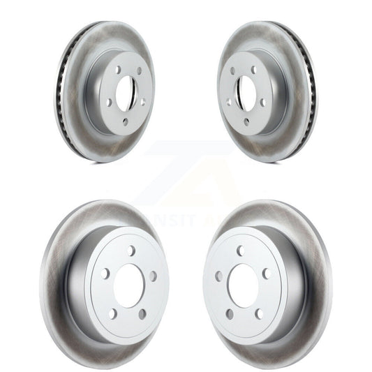 Coated Disc Brake Rotors Front Rear Kit For 2003-2007 Jeep Liberty