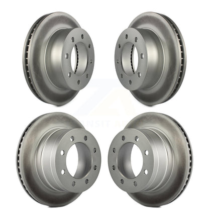 Coated Disc Brake Rotors Front Rear Kit For Dodge Ram 1500 3500 2500