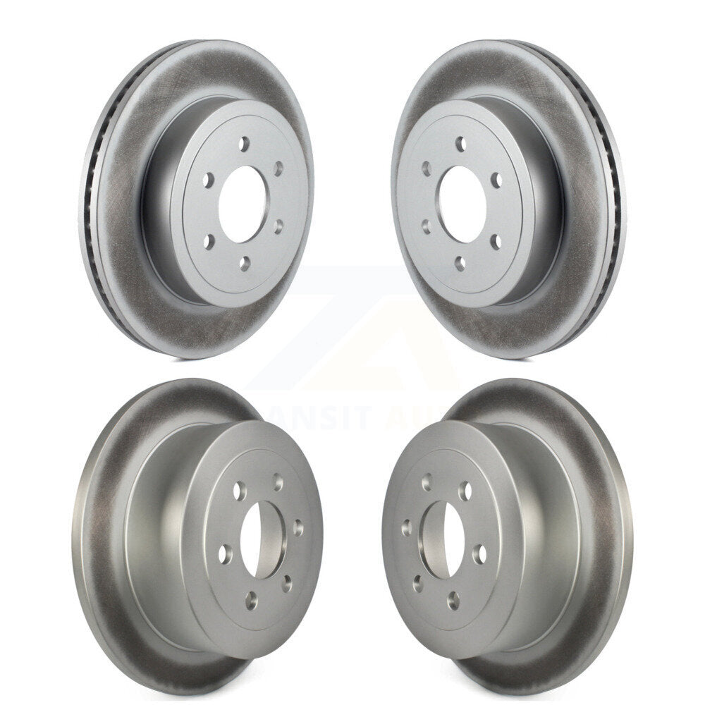 Coated Disc Brake Rotors Front Rear Kit For 2003-2004 Dodge Dakota