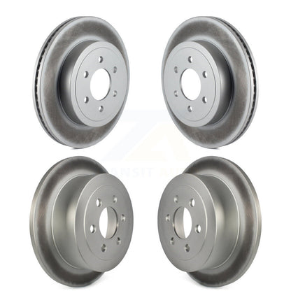 Coated Disc Brake Rotors Front Rear Kit For 2003-2004 Dodge Dakota