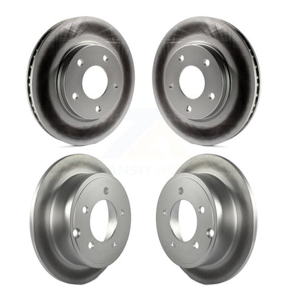 Coated Disc Brake Rotors Front Rear Kit For Mitsubishi Lancer Dodge Caliber