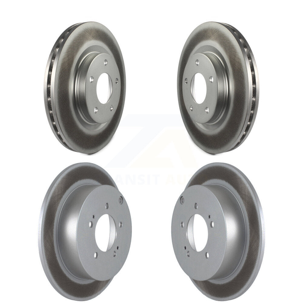 Coated Disc Brake Rotors Front Rear Kit For Mitsubishi Outlander
