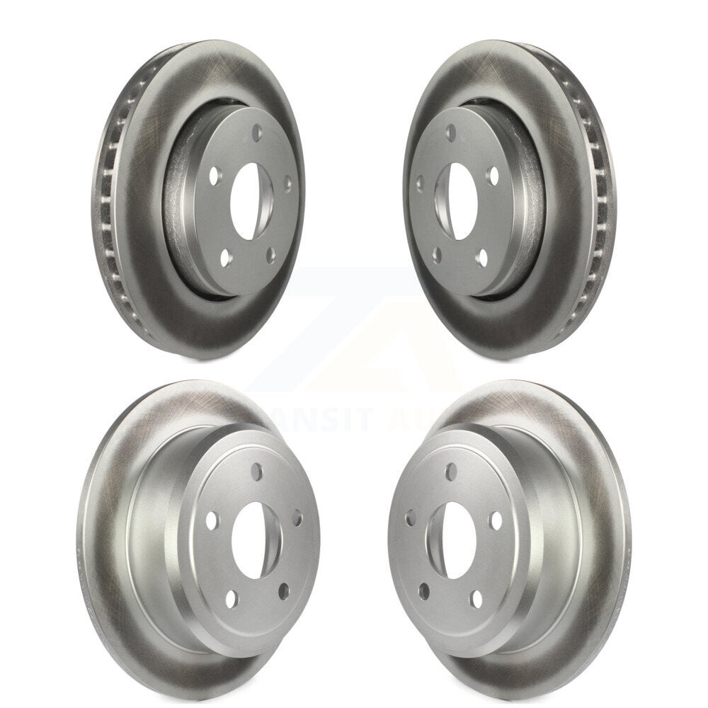 Coated Disc Brake Rotors Front Rear Kit For Jeep Wrangler JK