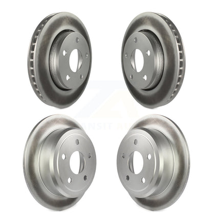 Coated Disc Brake Rotors Front Rear Kit For Jeep Wrangler JK