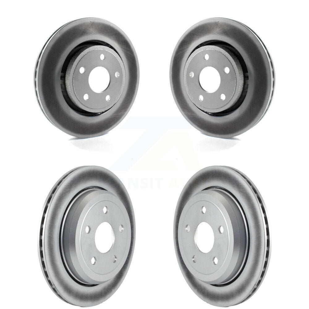 Coated Disc Brake Rotors Front Rear Kit For Jeep Grand Cherokee WK