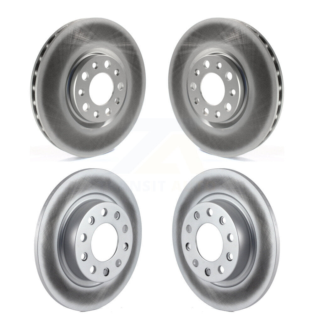 Coated Disc Brake Rotors Front Rear Kit For 2013-2016 Dodge Dart