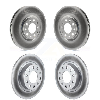 Coated Disc Brake Rotors Front Rear Kit For 2013-2016 Dodge Dart
