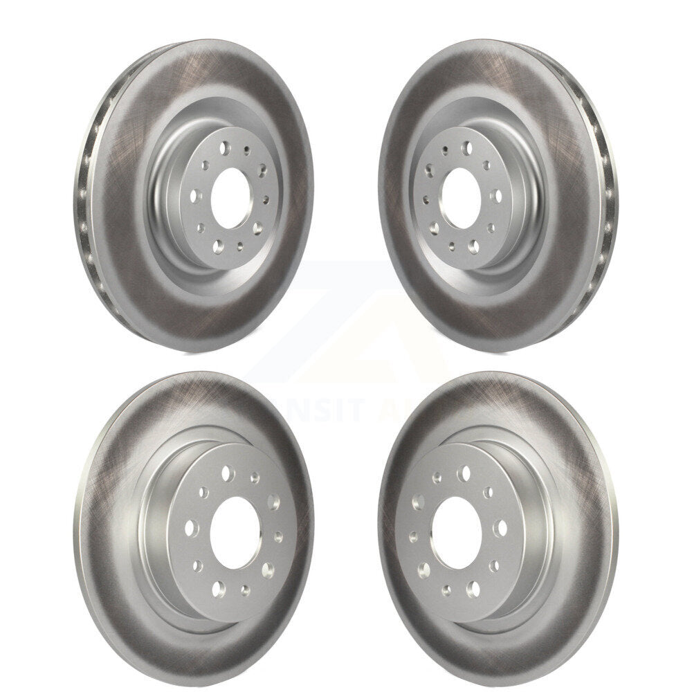 Coated Disc Brake Rotors Front Rear Kit For 2014-2020 Fiat 500L
