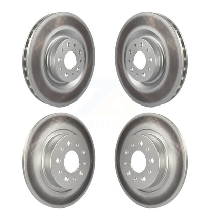 Coated Disc Brake Rotors Front Rear Kit For 2014-2020 Fiat 500L