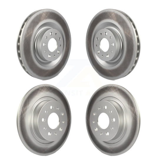 Coated Disc Brake Rotors Front Rear Kit For 2014-2020 Fiat 500L