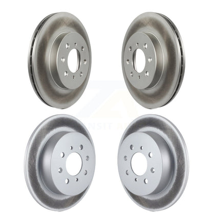 Coated Disc Brake Rotors Front Rear Kit For Honda Civic Acura EL