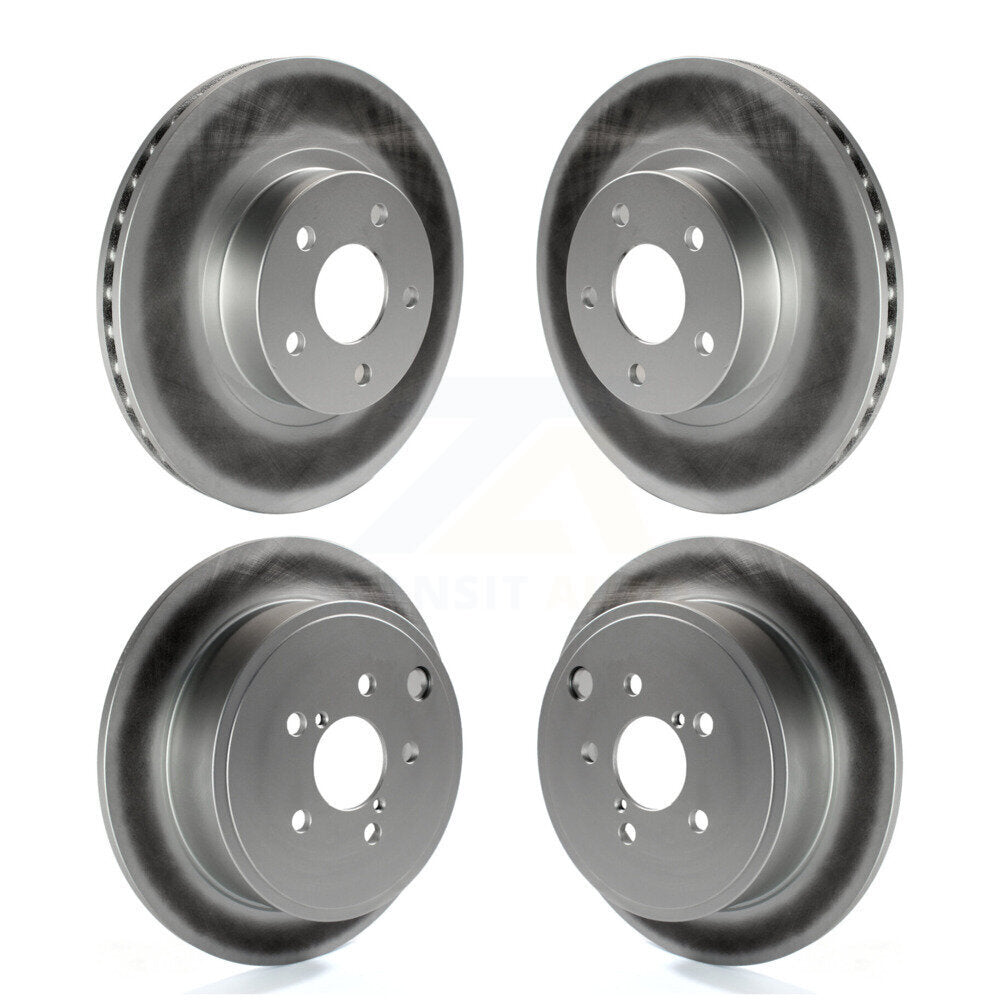 Coated Disc Brake Rotors Front Rear Kit For Subaru Impreza