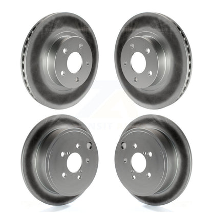 Coated Disc Brake Rotors Front Rear Kit For Subaru Impreza
