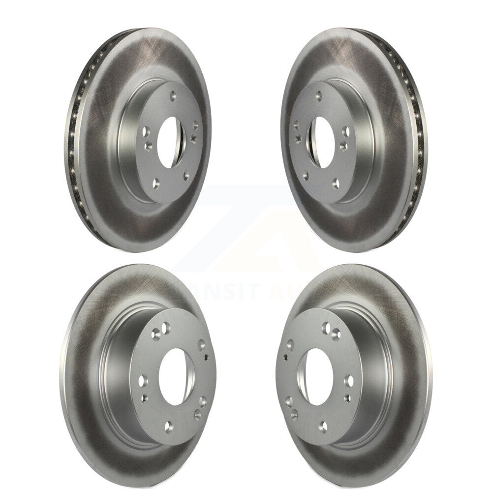 Coated Disc Brake Rotors Front Rear Kit For Honda Accord
