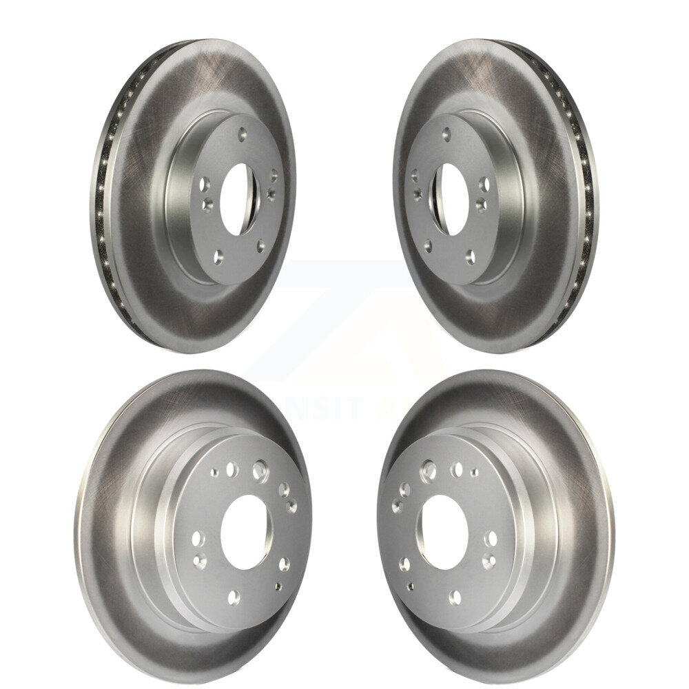Coated Disc Brake Rotors Front Rear Kit For 2003-2011 Honda Element