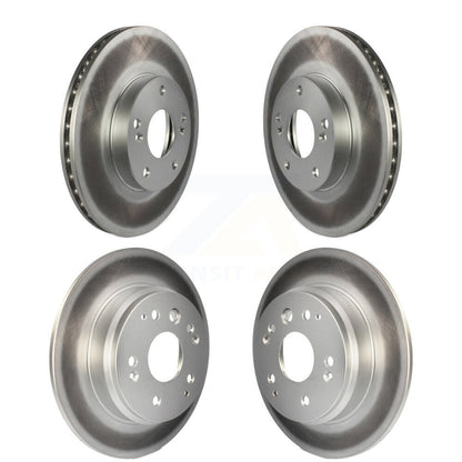 Coated Disc Brake Rotors Front Rear Kit For 2003-2011 Honda Element