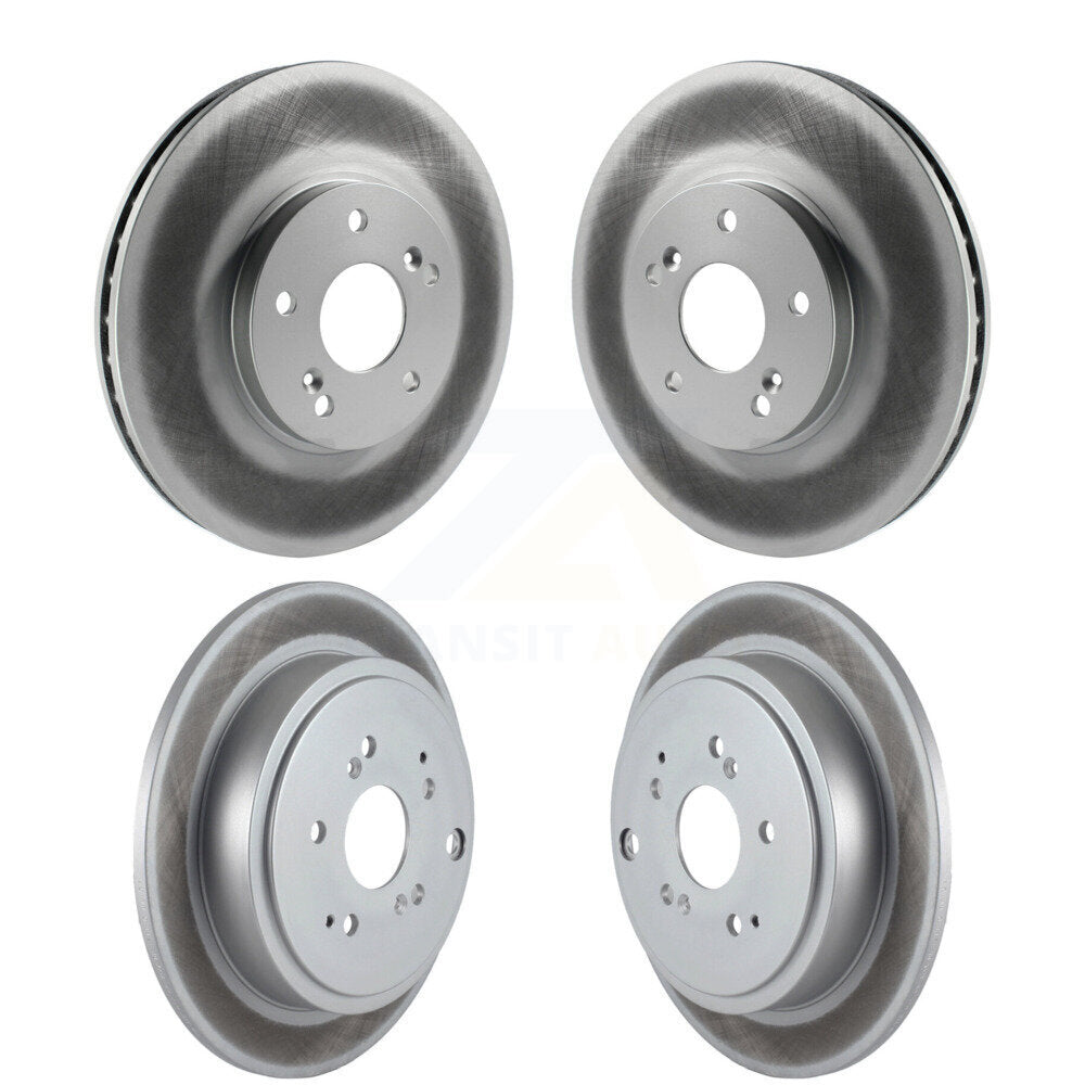 Coated Disc Brake Rotors Front Rear Kit For Honda Pilot Acura MDX
