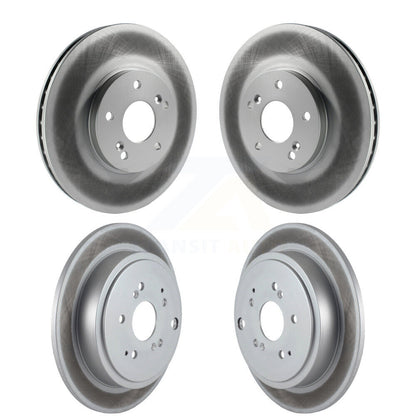 Coated Disc Brake Rotors Front Rear Kit For Honda Pilot Acura MDX