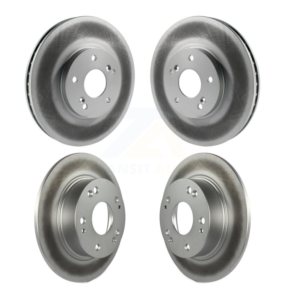 Coated Disc Brake Rotors Front Rear Kit For Honda Accord Acura TSX