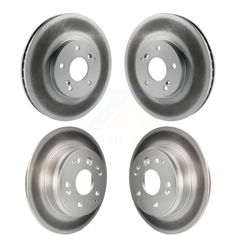 Coated Disc Brake Rotors Front Rear Kit For Acura TL