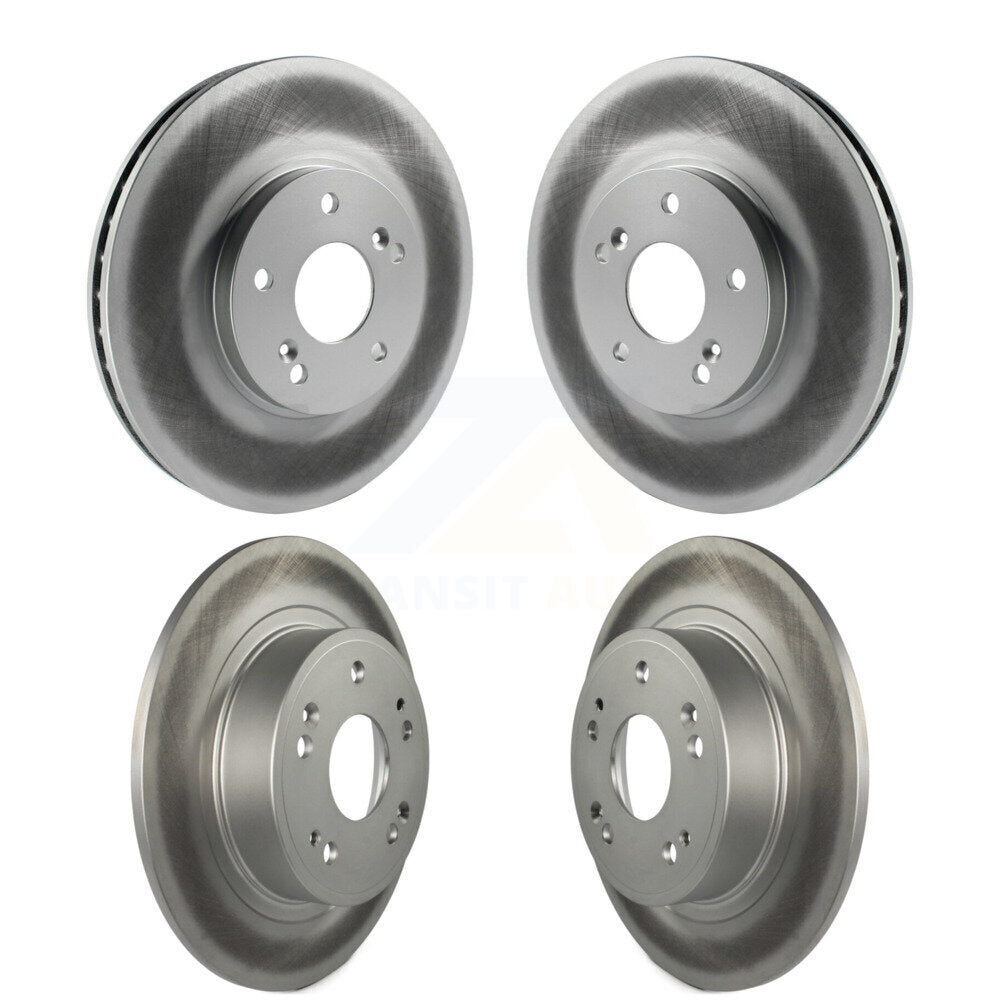 Coated Disc Brake Rotors Front Rear Kit For Honda Accord Acura TSX