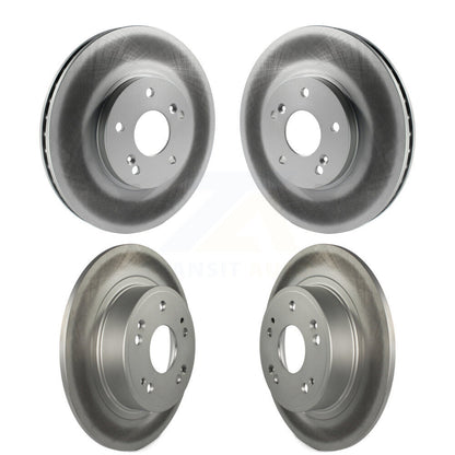 Coated Disc Brake Rotors Front Rear Kit For Honda Accord Acura TSX